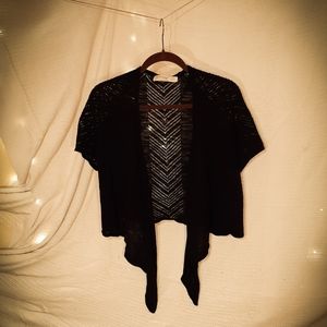 Short black cardigan
